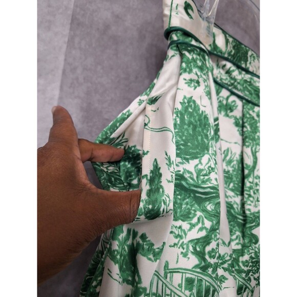 Lake Lady Graphic Print Circle Skirt Sz Small Pocket Oriental Derby Formal Party - Picture 7 of 13